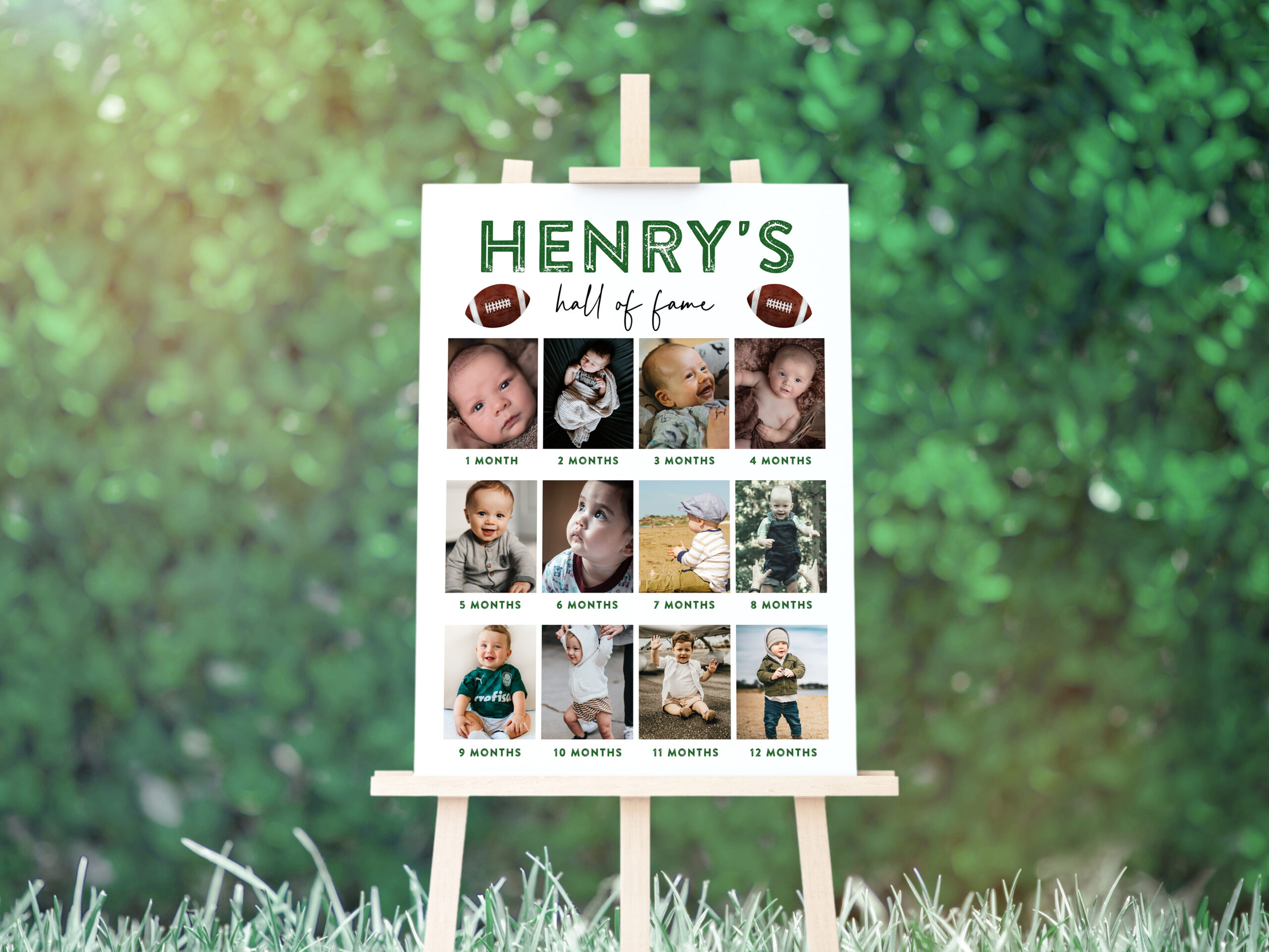 First Down Football Hall of Fame Photo Board - EDITABLE TEMPLATE - Image 2