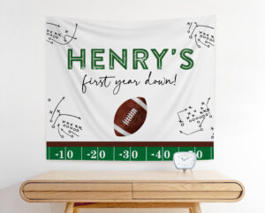 first down birthday party backdrop banner