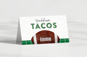 football food tent card