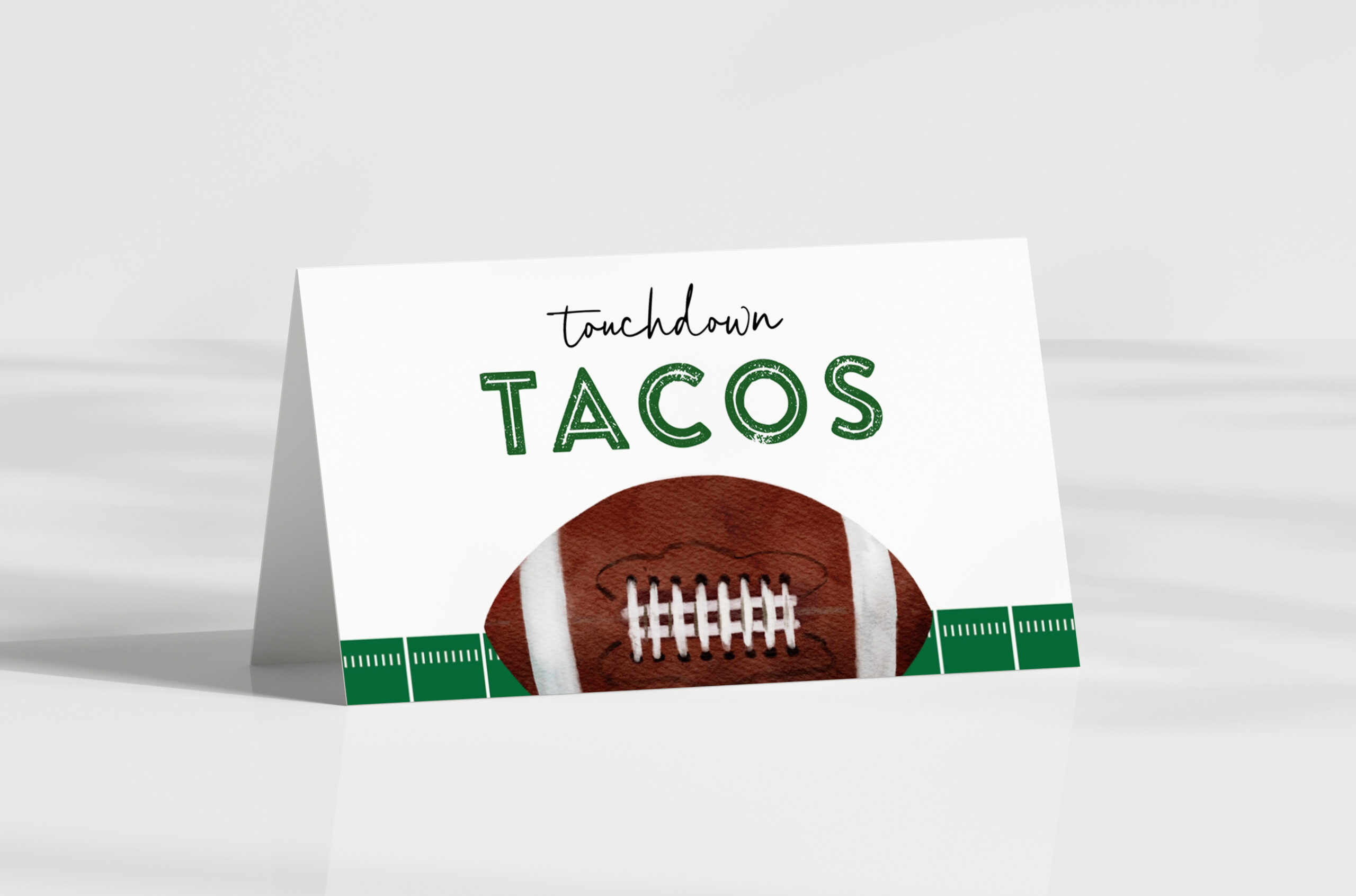 football food tent card