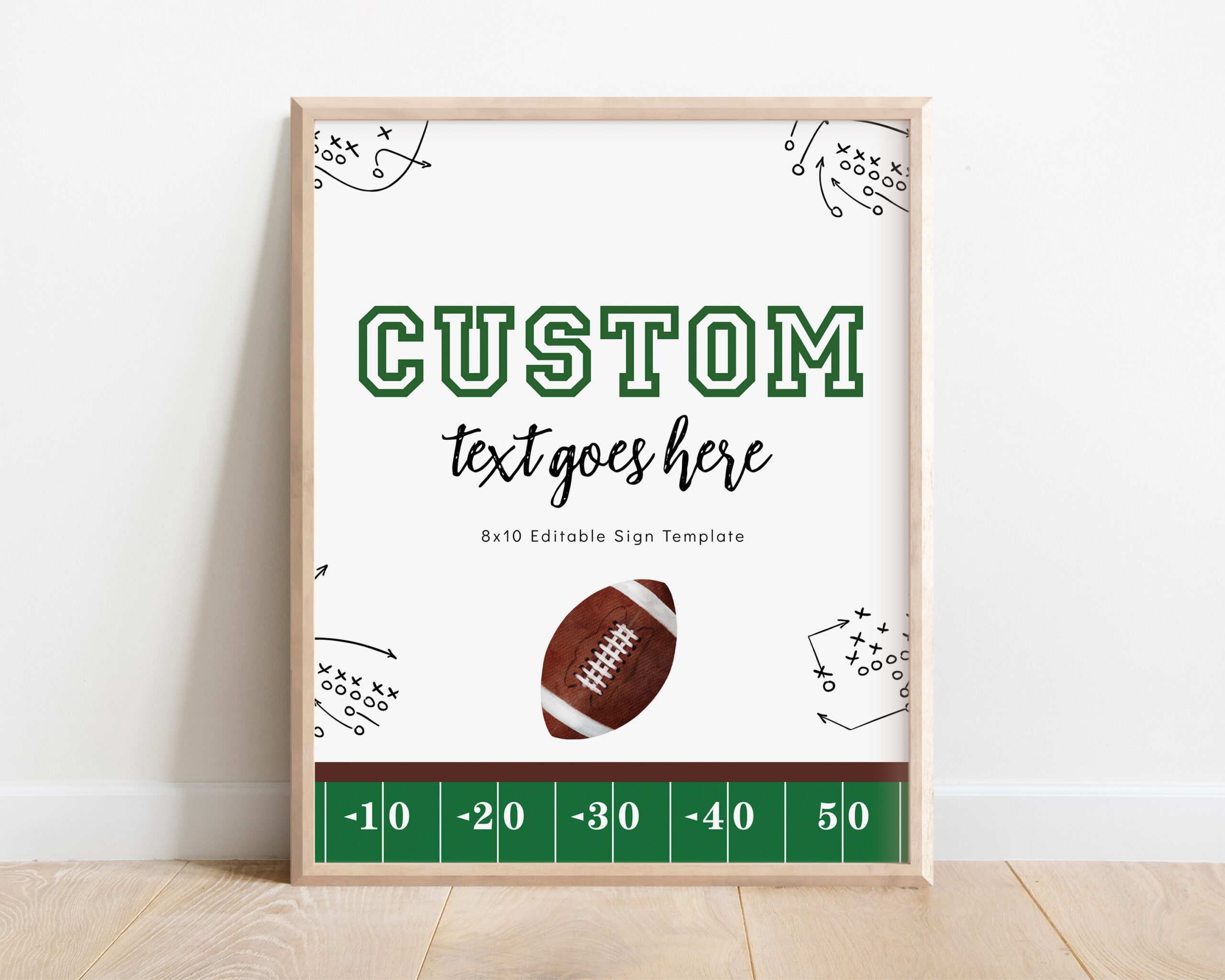 football sign template