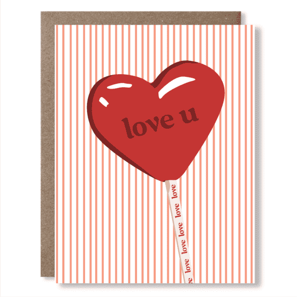 Love U Heart Pop Greeting Card
