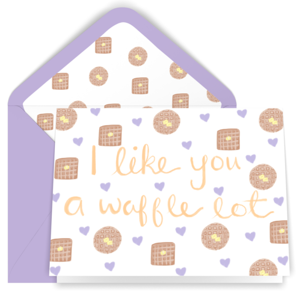 I Like You A Waffle Lot Greeting Card