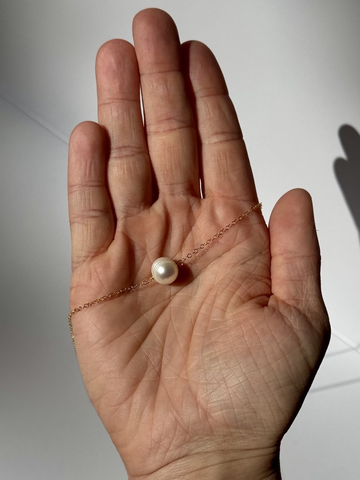 Floating Freshwater Pearl Dainty Necklace - Image 3