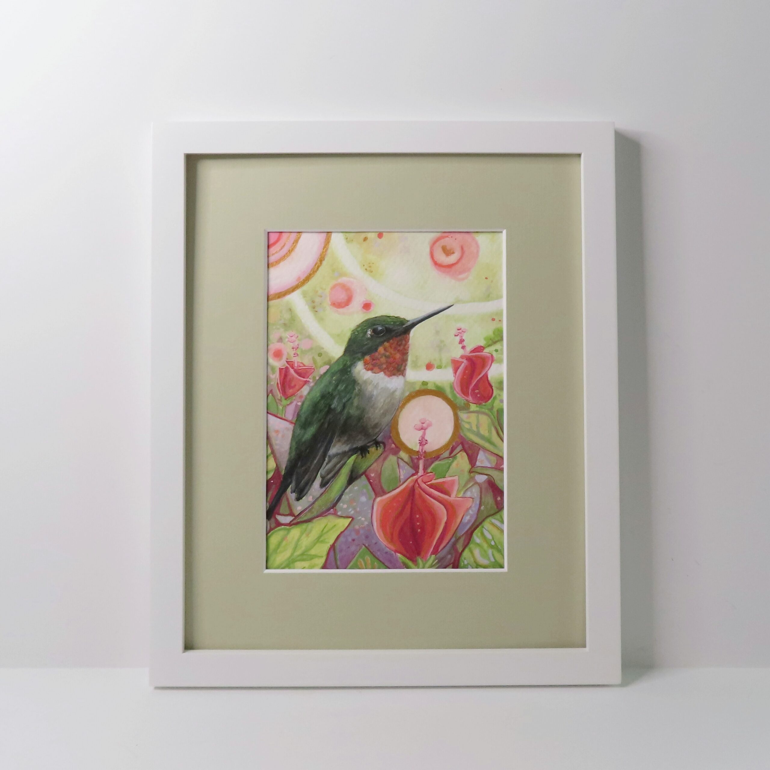 Ruby Throated Hummingbird - Original painting - Image 3