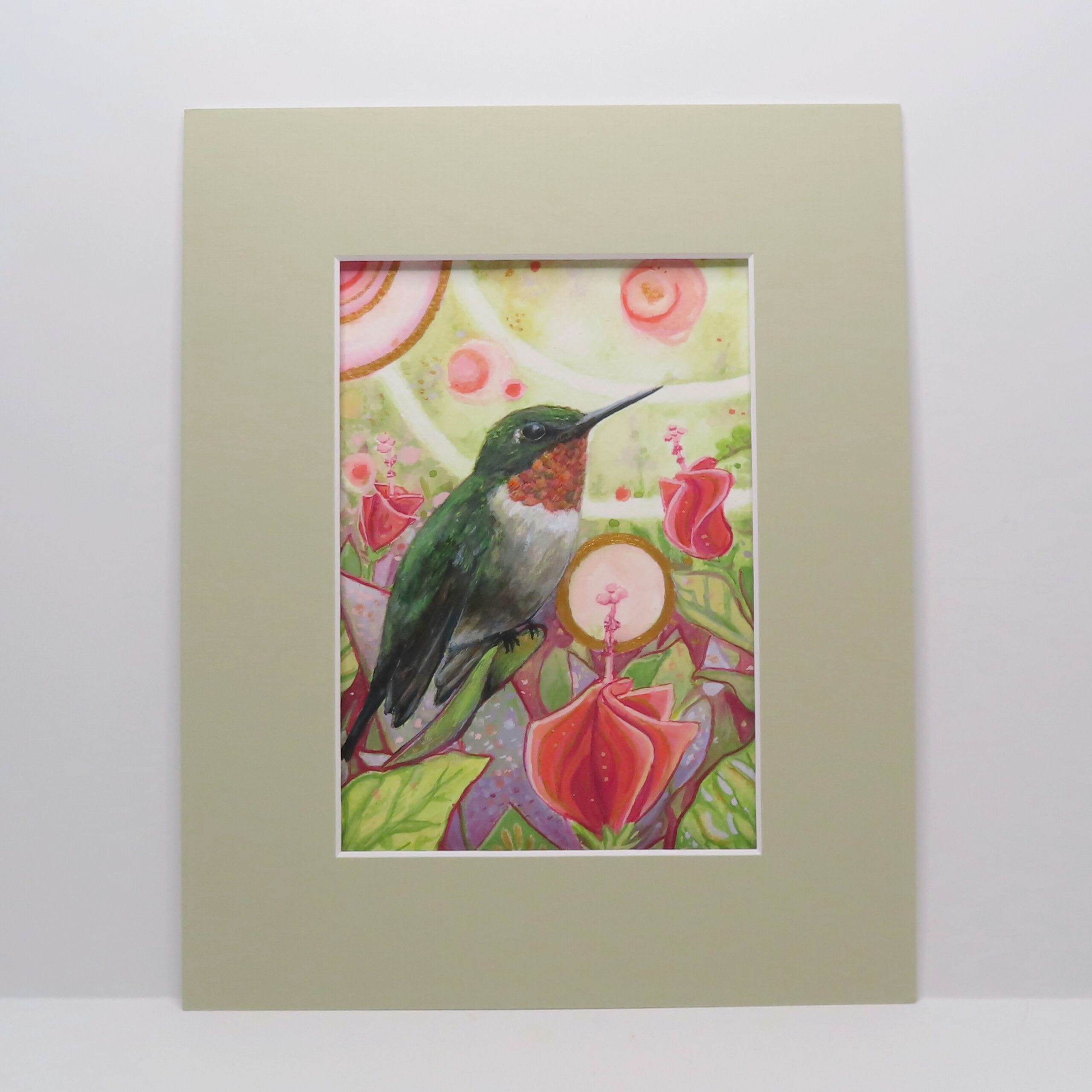 Ruby Throated Hummingbird - Original painting - Image 4