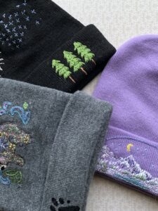 Nature-Themed Embroidered Beanie