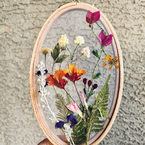 Hand Embroidery Pressed Flowers: Held Together With Light