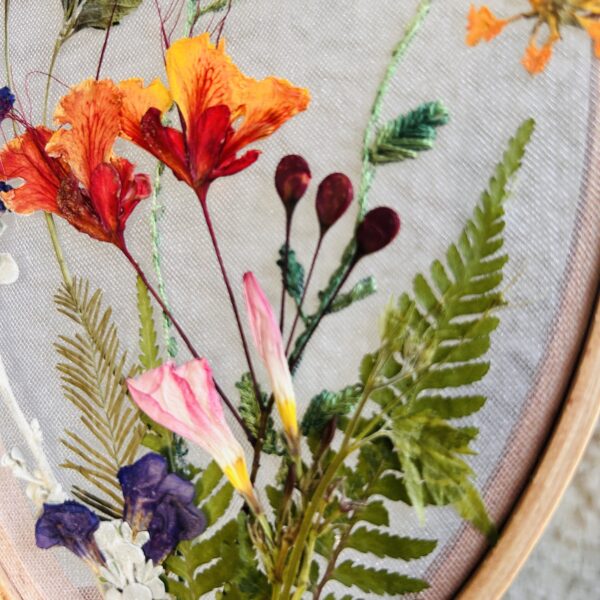 Hand Embroidery Pressed Flowers: Held Together With Light