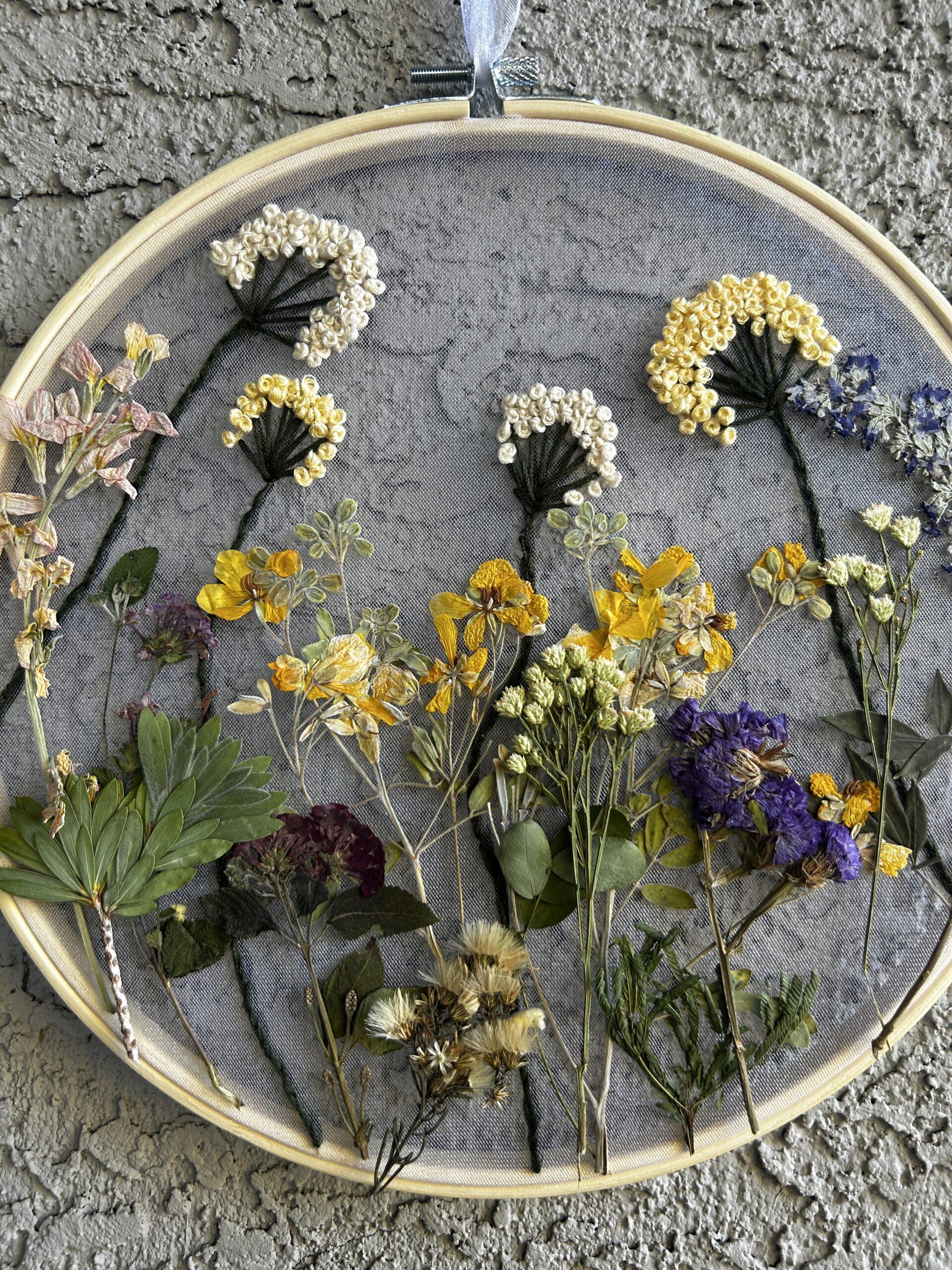 Hand Embroidery Pressed Flowers: Window Garden - Image 2