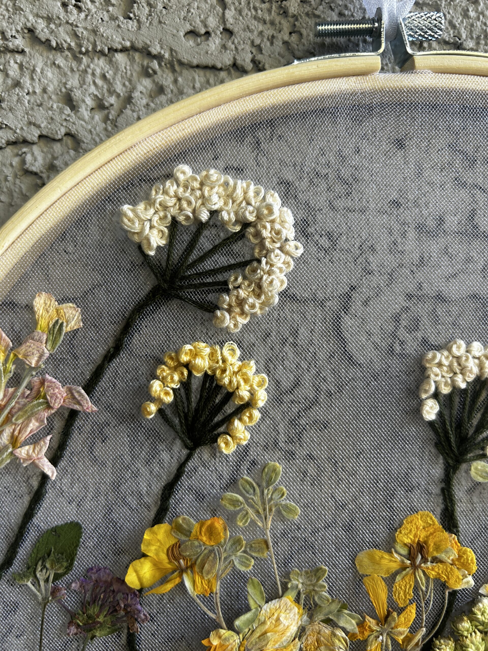 Hand Embroidery Pressed Flowers: Window Garden - Image 3