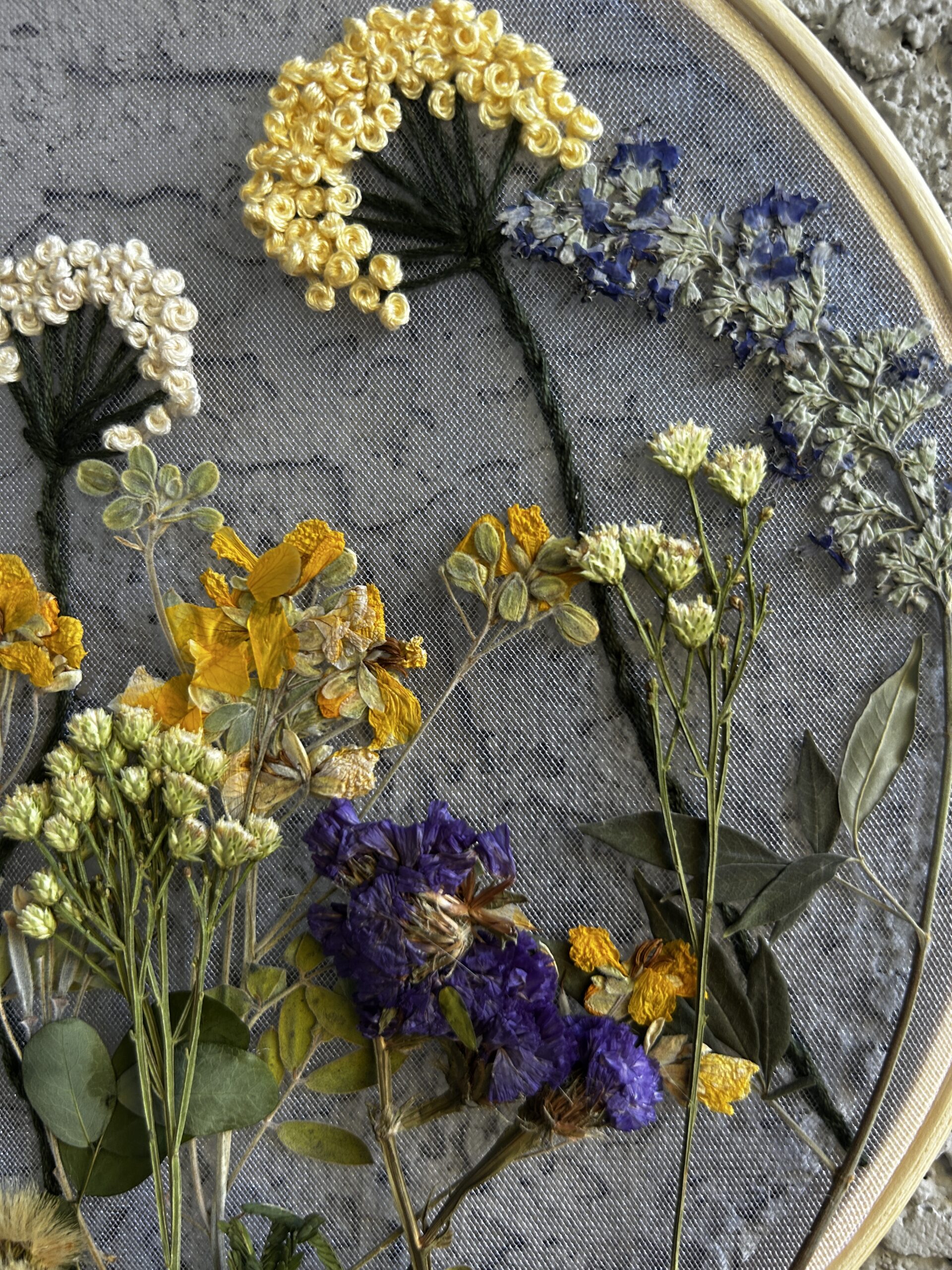 Hand Embroidery Pressed Flowers: Window Garden - Image 4