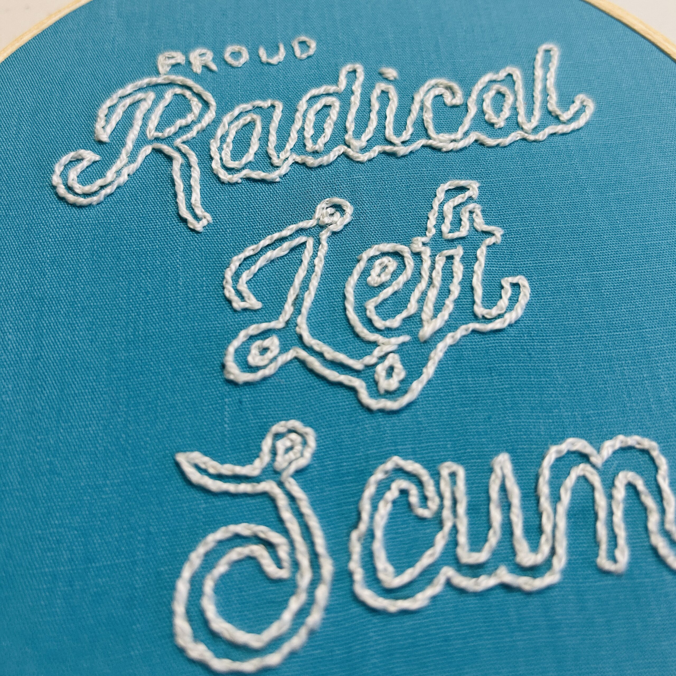 Original Hand Embroidery: Proud Radical Left Scum - Image 2
