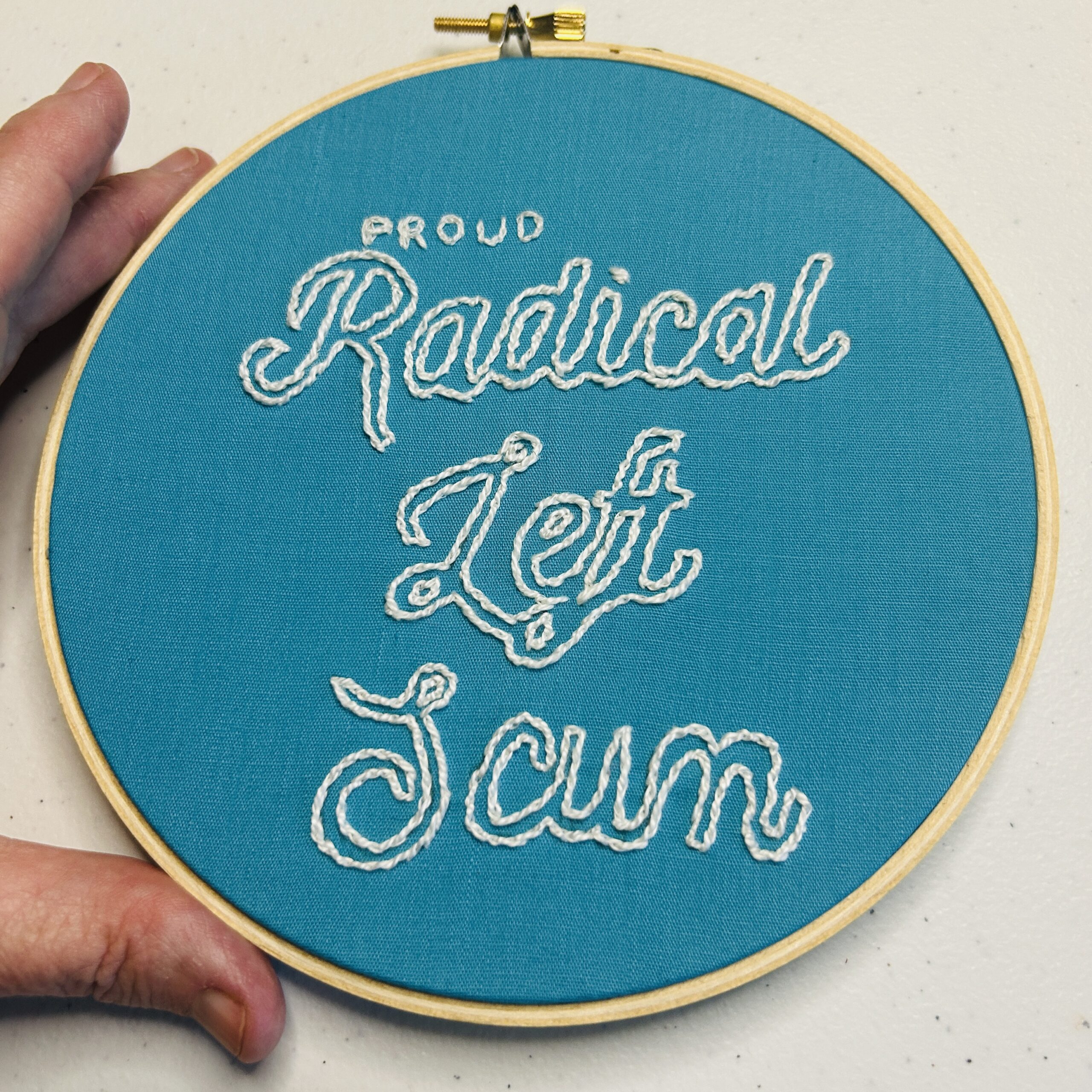 Original Hand Embroidery: Proud Radical Left Scum - Image 3