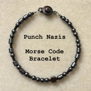 Punch Nazis - Morse Code Bracelet