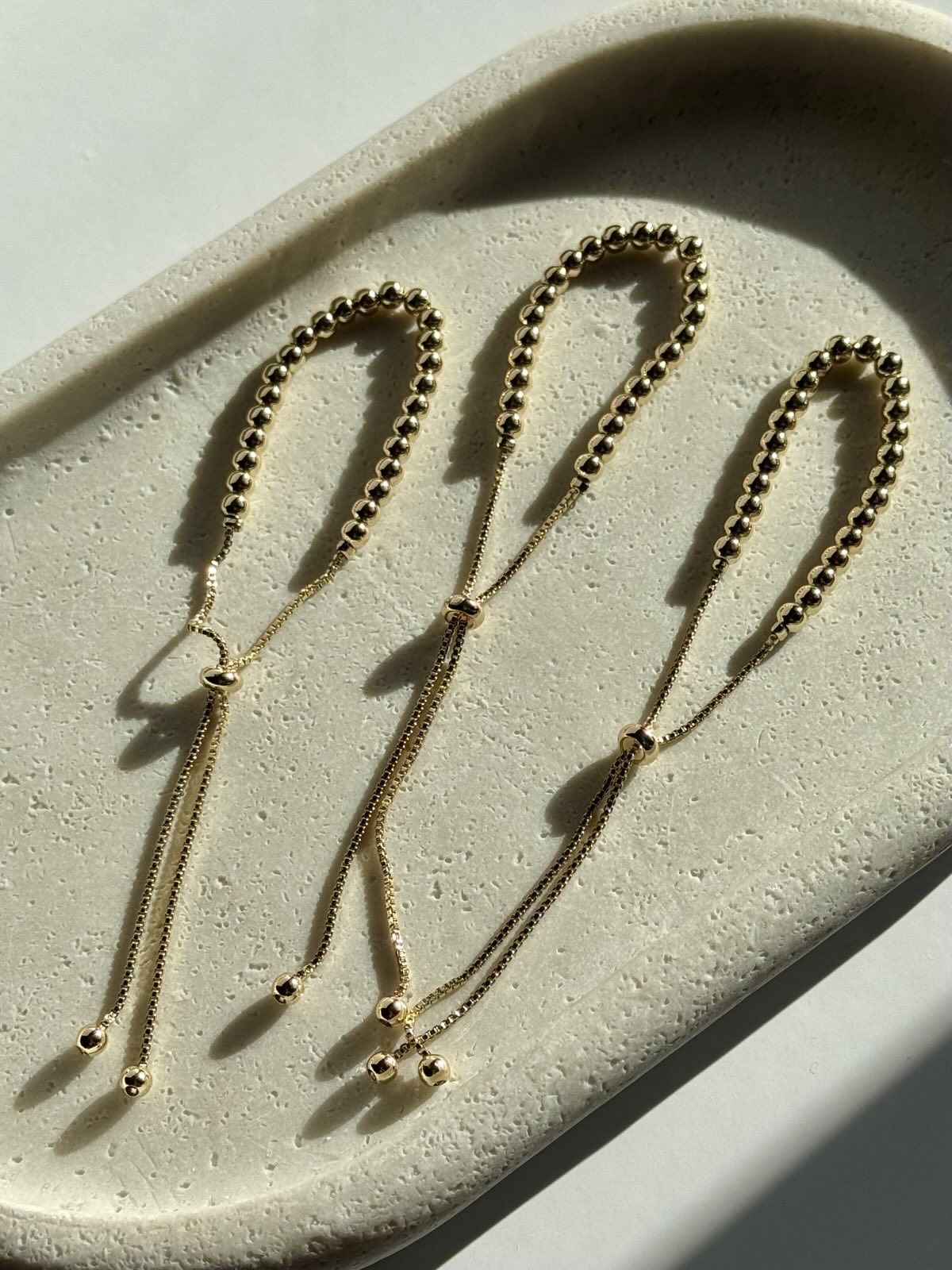 Beaded Gold-Filled Adjustable Bracelet - Image 2