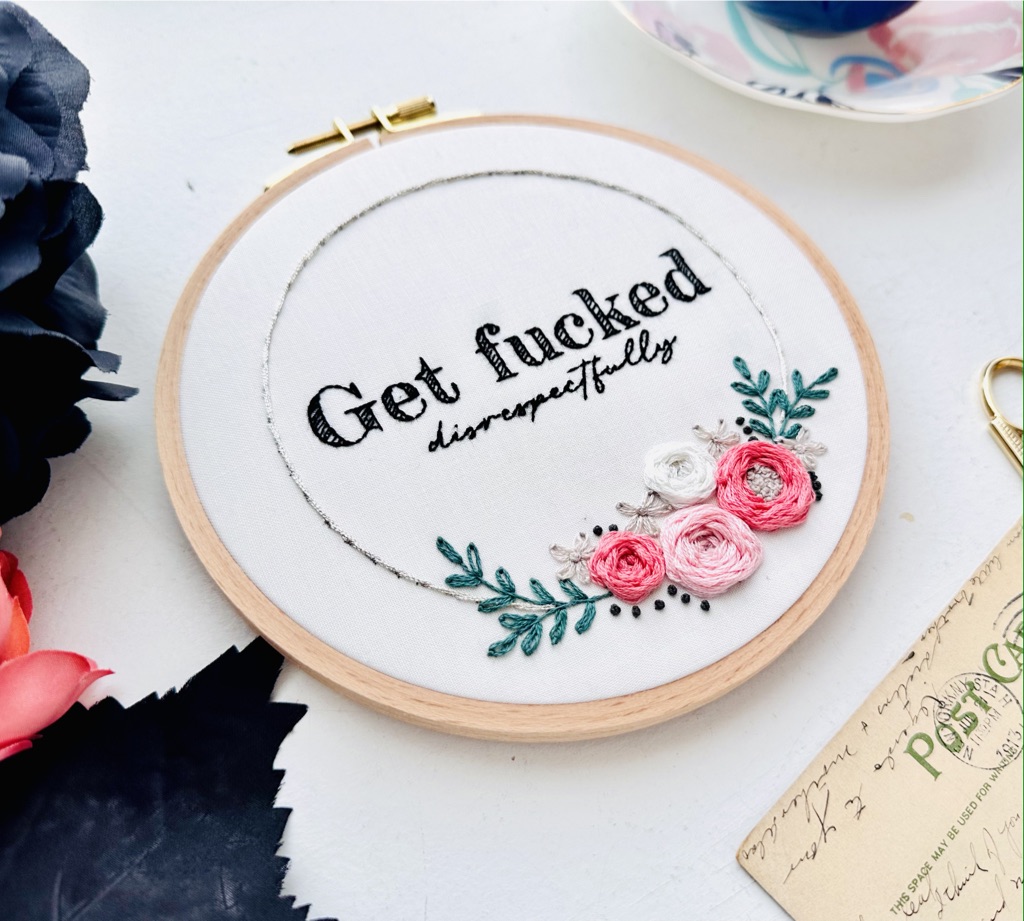Get Fucked (disrespectfully) / Embroidery PDF Pattern Download 6 inch - Image 3
