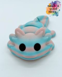 Axolotl Fidget Friend - Trans Pride Flag Color Wave