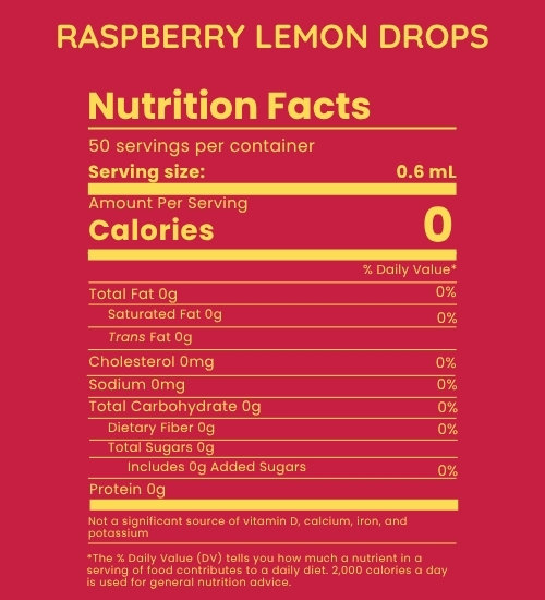 Natural Raspberry Lemon Water Enhancer | Sugar-Free, Zero Calories, Monk Fruit Sweetened | Glass Bottle for On-the-Go Hydration | Kids & Adults | 50 Servings - Image 5