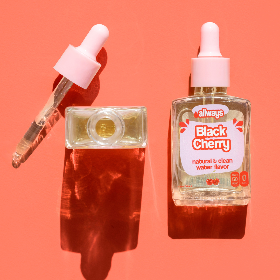 Natural Black Cherry Water Enhancer | Sugar-Free, Zero Calories, Monk Fruit Sweetened | Glass Bottle for On-the-Go Hydration | Kids & Adults | 50 Servings - Image 2