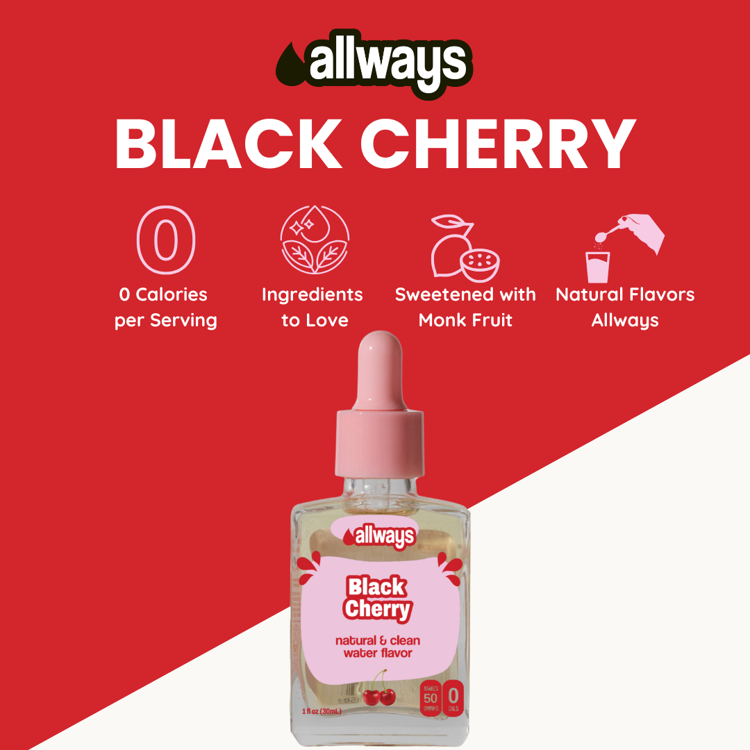 Natural Black Cherry Water Enhancer | Sugar-Free, Zero Calories, Monk Fruit Sweetened | Glass Bottle for On-the-Go Hydration | Kids & Adults | 50 Servings - Image 3