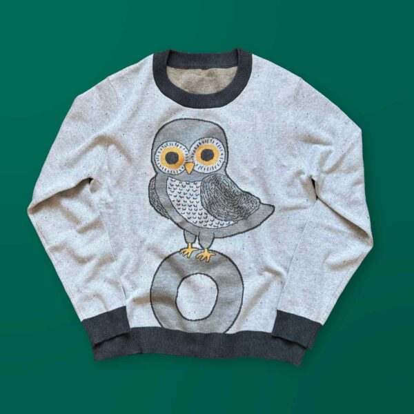 Owl on a Vowel – Graphic Knit Sweater