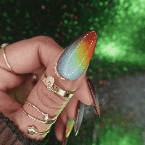 Prism – Dark Rainbow Aura Press-On Nail Extensions 10pcs