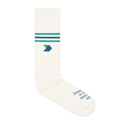 Democracy Forward “Democracy Is Not A Spectator Sport” White/Cream Crew Sock