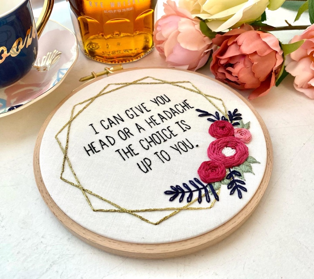 Head or a Headache // Embroidery PDF Pattern Download 6 inch - Image 3