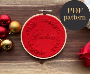 Badass monochrome embroidery // PDF Pattern Download 4" Hoop