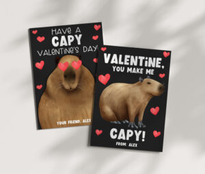Capybara Valentine - EDITABLE TEMPLATE