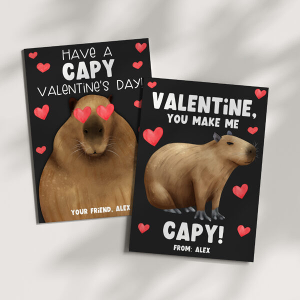 Capybara Valentine – EDITABLE TEMPLATE
