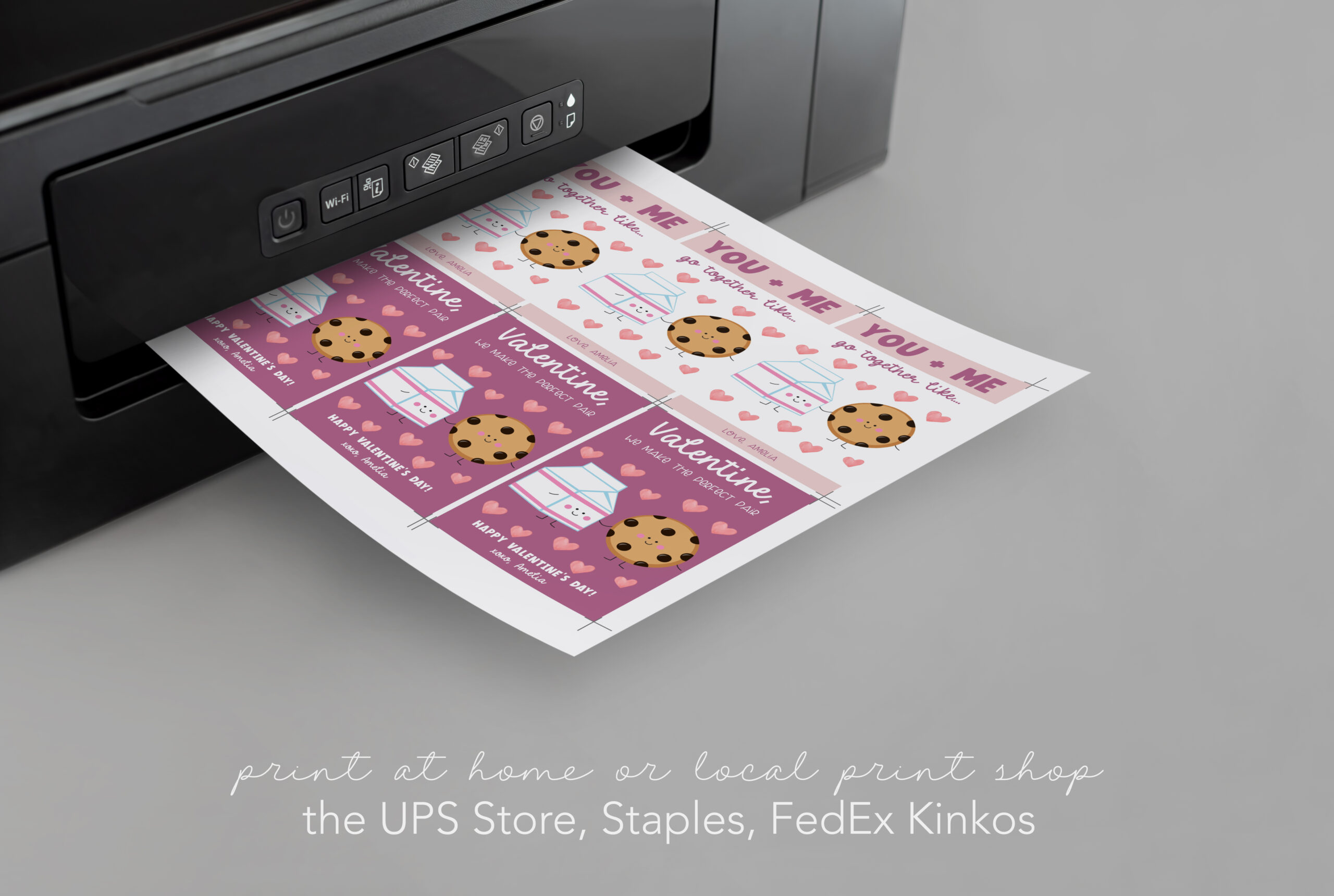 Milk and Cookie Valentine Card - EDITABLE TEMPLATE - Image 4