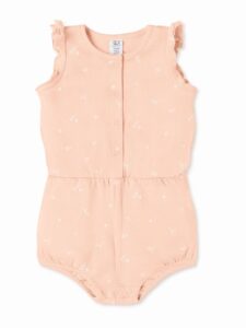 Organic Cotton Amelia Romper - Cora Floral Print