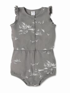 Organic Cotton Amelia Romper - Grass Print