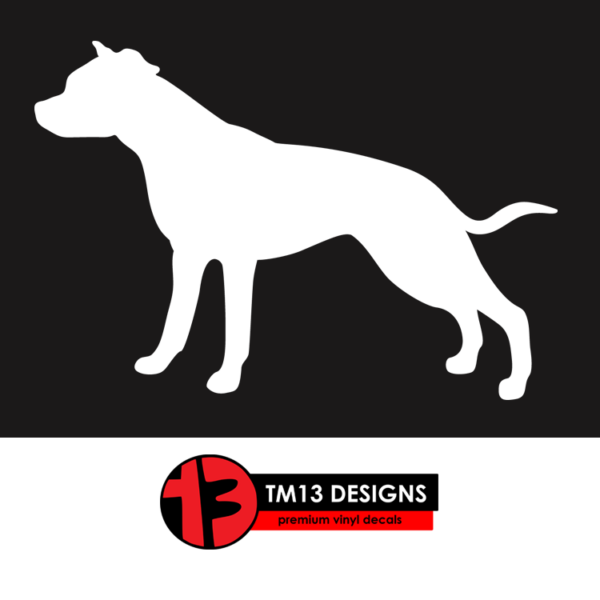 American Pitbull Terrier Silhouette Vinyl Decal