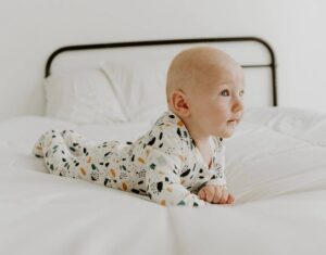 Organic Cotton Bloom Zipper Footie Pajamas
