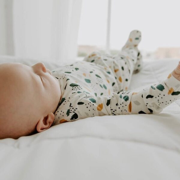 Organic Cotton Bloom Zipper Footie Pajamas
