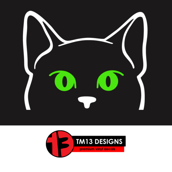 Cat Peeper Vinyl Decal – Eye Color Options!