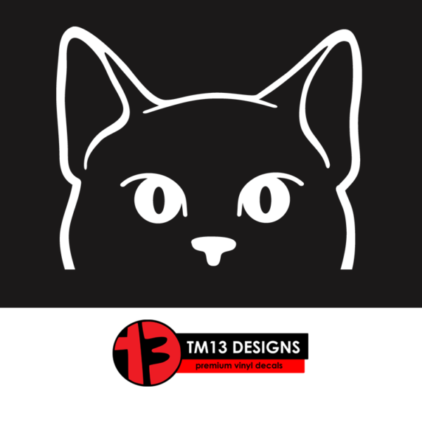 Cat Peeper Vinyl Decal – Eye Color Options!