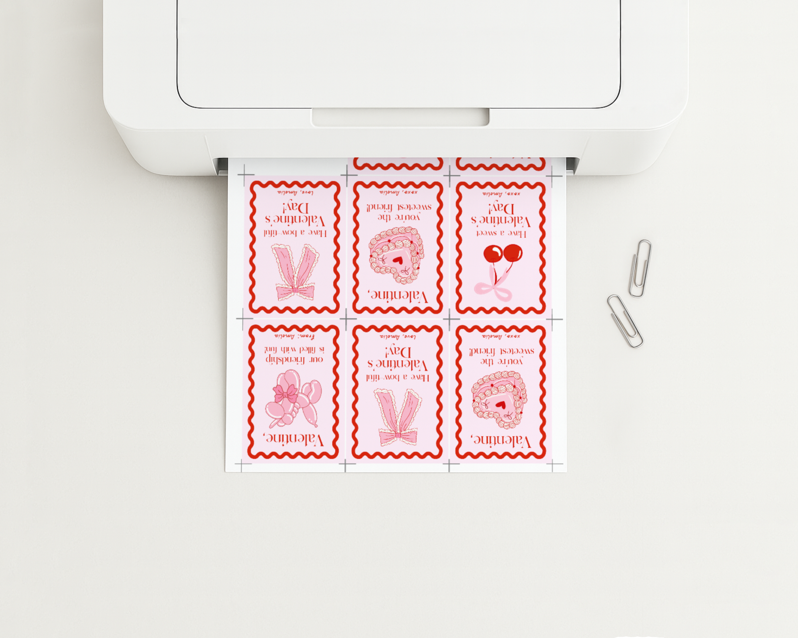 Coquette Valentine Cards - EDITABLE TEMPLATE - Image 5