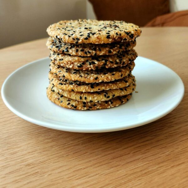 Sesame Tahini cookie with dark chocolate and sea salt – 1 dozen