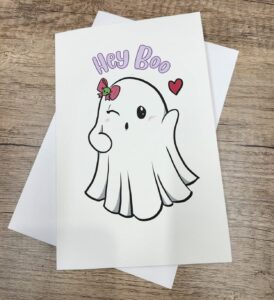 Hey Boo 5x7 Greeting Card