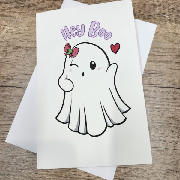 Hey Boo 5×7 Greeting Card