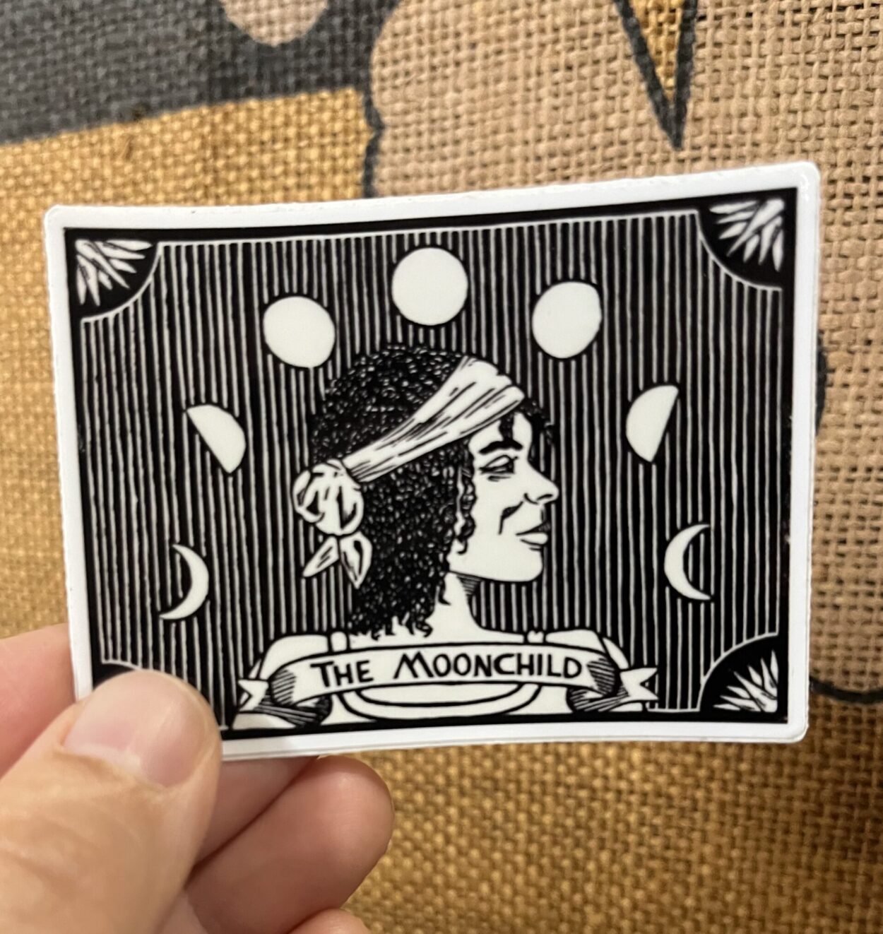 The Moonchild Sticker - weatherproof adhesive, UV protective laminate