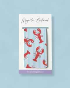 Lobster Print Magnetic Bookmark