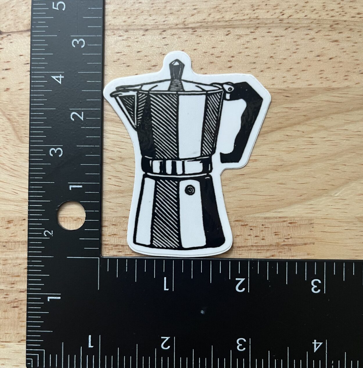 Moka Pot Sticker - weatherproof adhesive, UV protective laminate - Image 2