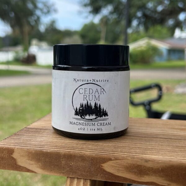 Cedar Rum Magnesium Cream | Handcrafted Magnesium Cream