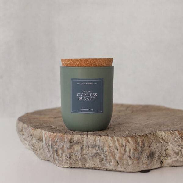 Cypress & Sage – 6 oz Scented Soy Wax Candle