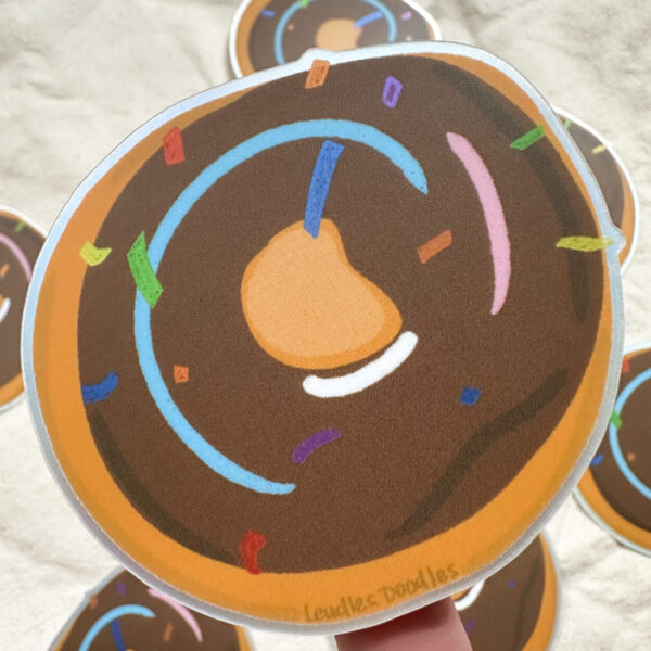 Rainbow Sprinkle Subtle Pride Donut (Matte with Holographic Accents)